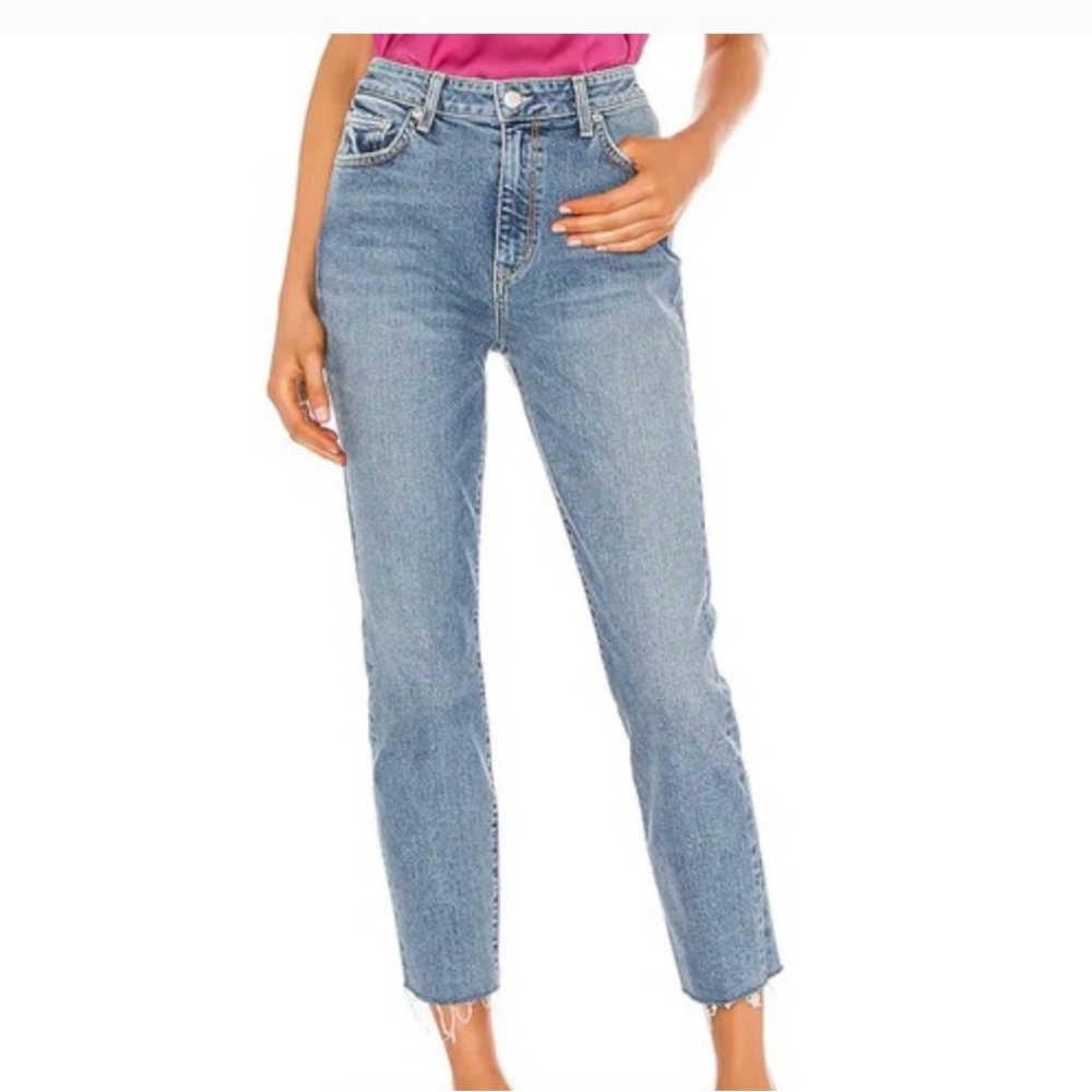 Lovers + Friends Logan High Rise Tapered Jean in Blue Heights Sz 27